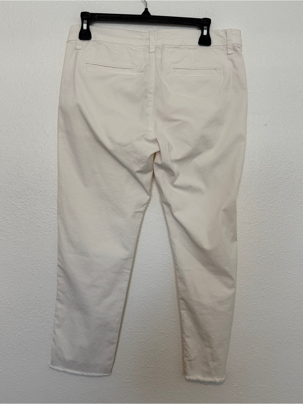 Frank & Eileen Wicklow White Italian Chino Pant Size 6 Cropped Straight Leg - Picture 4 of 6